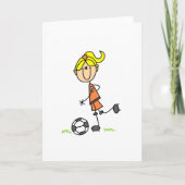 Fußball-Strichmännchen Karte (Vorderseite)