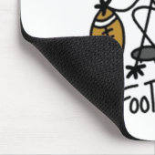 Fußball-Strichmännchen Mousepad (Ecke)