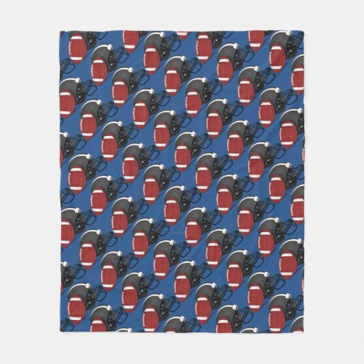 Fußball-Sturzhelm und Ball-Fleece-Decke Fleecedecke (Vorderseite)