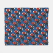 Fußball-Sturzhelm und Ball-Fleece-Decke Fleecedecke (Vorderseite (Horizontal))