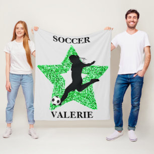 Fußball Superstar Fleece-Decke mit Namen Fleecedecke