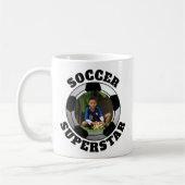 Fußball-Superstar-Foto Kaffeetasse (Links)