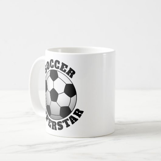 Fußball Superstar Sport Kaffeetasse (Vorderseite Links)