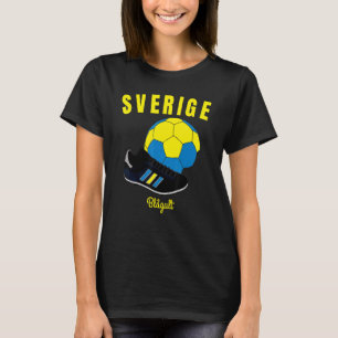 Fußball Sverige Flag Schweden Flaggen Schweden Fuß T-Shirt