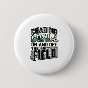 Fußball-T-Shirt-Design im Vintage-Stil_1 Button