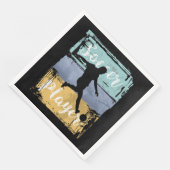 Fußball-T-Shirt - Vintager Retro-Fußballspieler Serviette (Ecke)