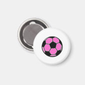 Fußball TAG Game Ball (Rosa) Magnet (Vorderseite/Rückseite)