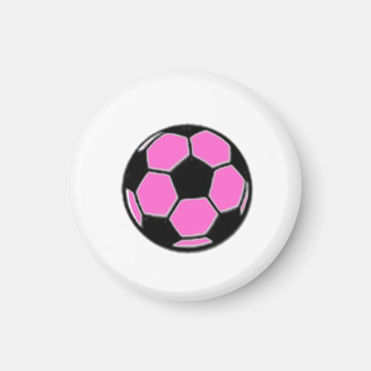 Fußball TAG Game Ball (Rosa) Magnet (Vorne)