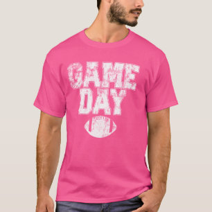 Fußball Tag Spiel Vintage abgenutztes Grafik Herre T-Shirt