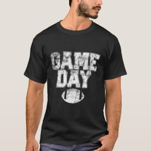 Fußball-Tag-Spiel Vintage-Distressed-Grafik Herren T-Shirt