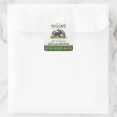 Fußball-Tailgate & Celebrate Touchdown-Paare Quadratischer Aufkleber (Tasche)