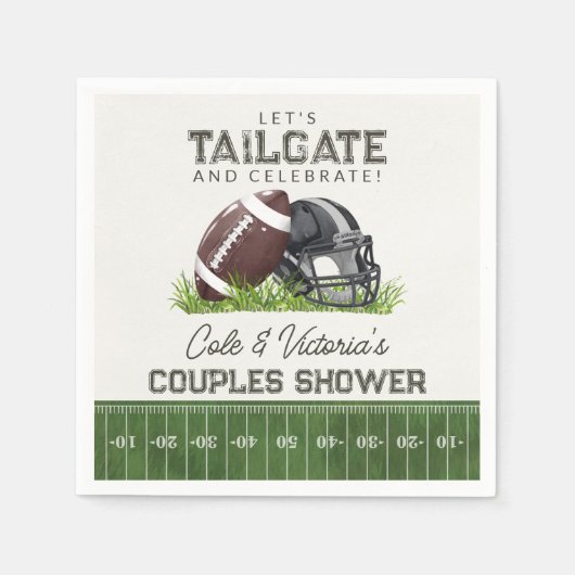 Fußball-Tailgate & Celebrate Touchdown-Paare Serviette (Vorderseite)