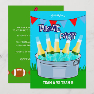 Fußball-Tailgate-Party-Einladung Einladung