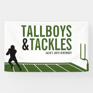 Fußball Tallboys und Tackles Sport Geburtstagsfeie Banner