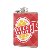 Fußball-Tante Edelstahl-Hüftkolben Flachmann (Links)