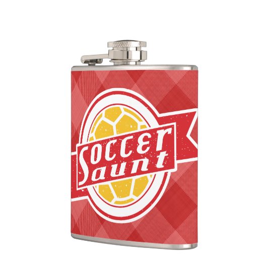 Fußball-Tante Edelstahl-Hüftkolben Flachmann (Links)