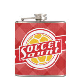 Fußball-Tante Edelstahl-Hüftkolben Flachmann (Vorderseite)