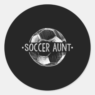 Fußball-Tante Familien-Matching-Team-Spieler-Gesch Runder Aufkleber