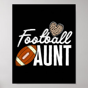 Fußball Tante Football Spieler Leopard Muster Foot Poster