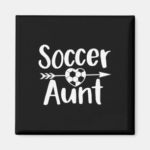 Fußball Tante Herz Sportliebhaber Tante Muttertag Magnet