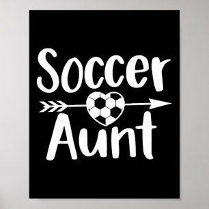 Fußball Tante Herz Sportliebhaber Tante Muttertag Poster
