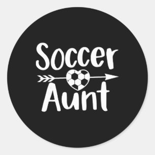 Fußball Tante Herz Sportliebhaber Tante Muttertag Runder Aufkleber