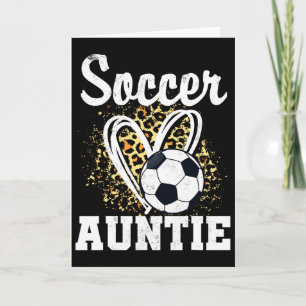 Fußball Tante Leopard Herz  Karte