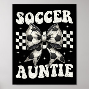 Fußball-Tante Lustige Kokette Schleife Fußball-Tan Poster