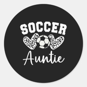 Fußball-Tante passende Familie Fußball Runder Aufkleber