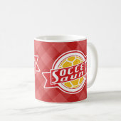 Fußball-Tante rot und gelb Kaffeetasse (VorderseiteRechts)