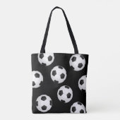 Fußball-Tasche schwarz-weiß Design Tasche (Rückseite)