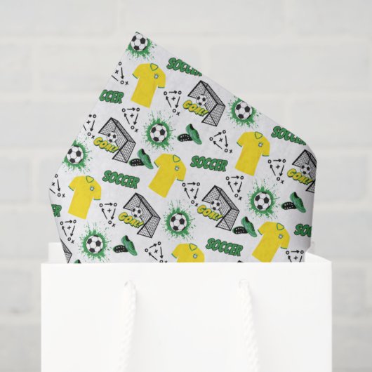 Fußball-Taschentücher Seidenpapier (Geschenk Tasche)