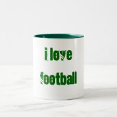 Fußball-Tasse der Liebe I Zweifarbige Tasse (Mittel)