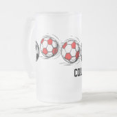 Fußball-Tasse durch den SRF Mattglas Bierglas (Vorderseite Links)