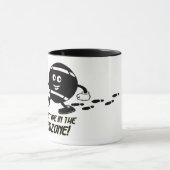 Fußball-Tasse in Weiß und Schwarz-Cartoon Tasse (Zentrum)