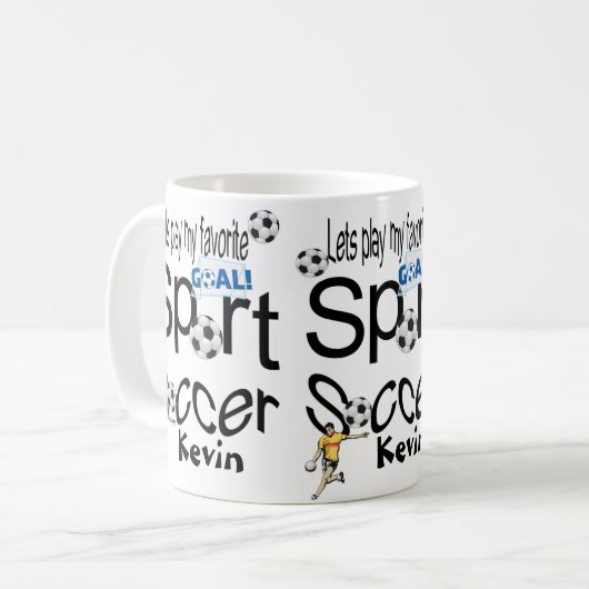 Fußball-Tasse Sport Kaffeetasse (Vorderseite Links)