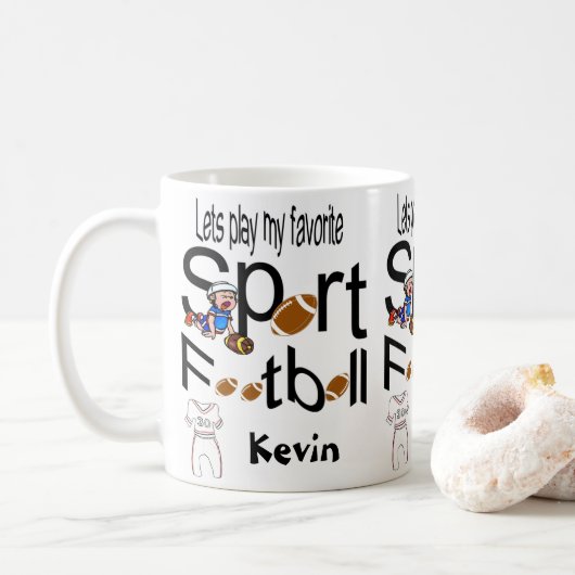 Fußball-Tasse Sport Kaffeetasse (Mit Donut)