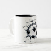 Fußball-Tasse Zweifarbige Tasse (Vorderseite Links)
