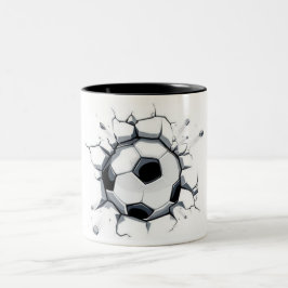 Fußball-Tasse Zweifarbige Tasse