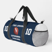 Fußball-Team, Coach Player Navy Blue Personalisier Duffle Bag (Rechte Ecke)