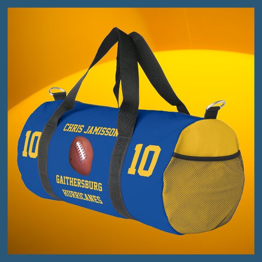 Fußball-Team, Coach, Spieler Blue Gold Personalize Duffle Bag