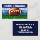 Fußball Team Coach Stadion Thema Visitenkarte (Vorne/Hinten)