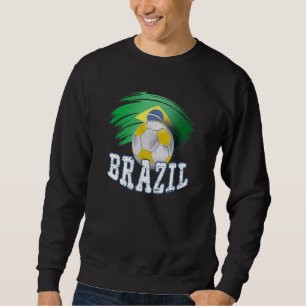 Fußball Team Frauen Spiel Brasilianische Flagge Fu Sweatshirt