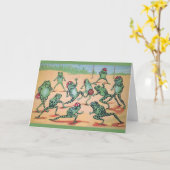 Fußball-Team Frogs Grußkarte Karte (Gelbe Blume)