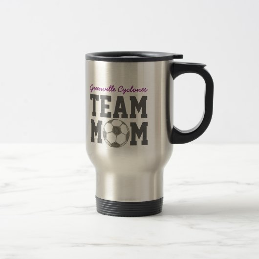 Fußball-Team-Mama-Geschenk-Tasse Reisebecher (Rechts)