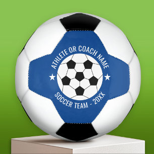 Fußball-Team - Name und Jahr der Athleten - blau Fußball