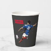 Fußball-Team-Papier-Becher Pappbecher (Vorderseite)