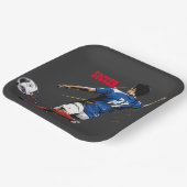 Fußball-Team-Player-Papiertafel Pappteller (Gewinkelt)