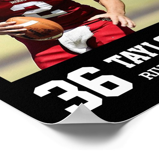 Fußball Team Senior Class of 2025 Sports Collage Poster (Ecke)