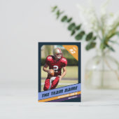 Fußball Team Trading Card Sport Geschenk Dunkelbla Telefonnummerkarte (Stehend Vorderseite)